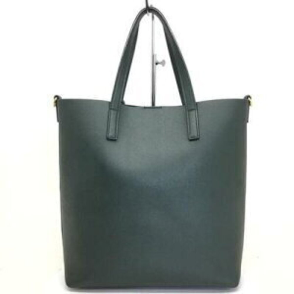 SAINT LAURENT Tote Bag Shoulder Leather Khaki Green - Picture 2 of 15